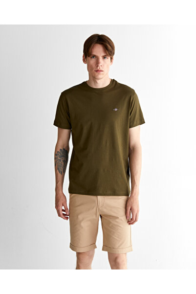 Gant Erkek Yeşil Regular Fit Bisiklet Yaka T-Shirt