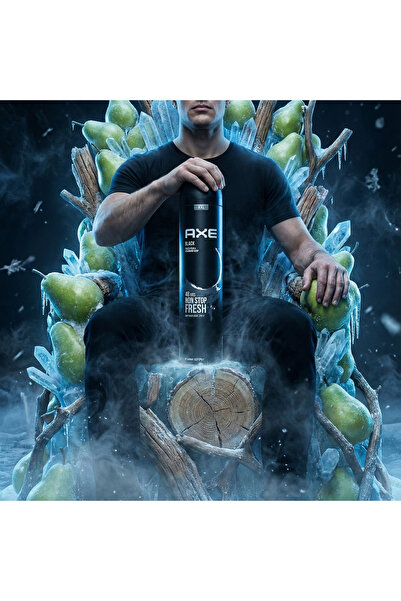 Axe Set 3 x Deodorant Spray Black Men, XXL, 250ml, Frozen Pear and Cedar Wood, 48h Freshness