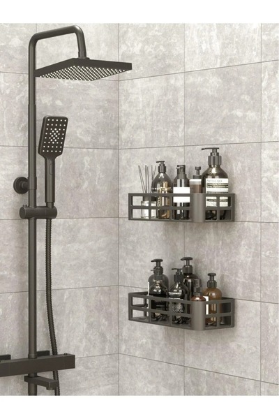 Omaş Household Product Set de 2 suporturi adezive pentru baie, suport pentru ...