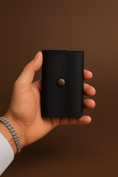 Colermi Genuine Leather Card Holder – Handmade Minimalist Clamshell Wallet | Business Card Holder with a Capacity of 10-12 Cards