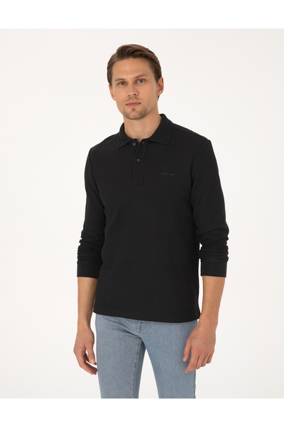 Pierre Cardin Siyah Slim Fit Sweatshirt 50311678-VR046