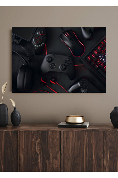 KECİBOMS Tablou pe pânză cu tematică de gamer
