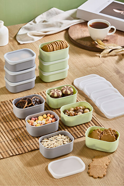 Orvila 6-Piece Covered Storage Container Set - Small Size - Portion Size - Breakfast Snack Bowl
