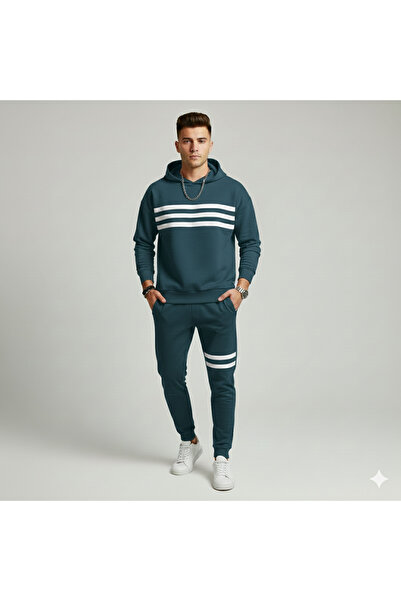 KVİNS طقم رياضي رجالي للموسم الجديد قصة فضفاضة |   طقم سويت شيرت جوجر فضفاض -...