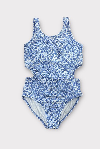 Nilmay mayo Момичешки бански костюм с детайли в талията