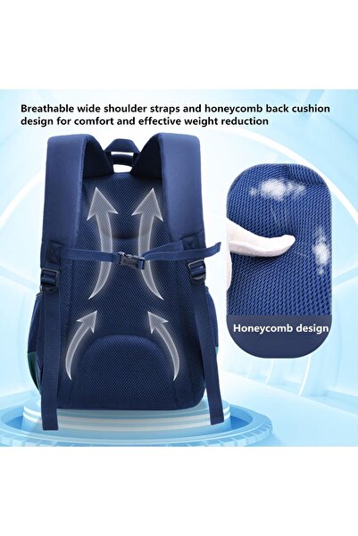 OEM Astronaut Elementary School Backpack, 3-Piece Set, 29x14x46cm, Green