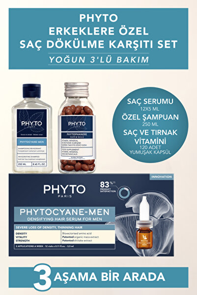 Phyto Erkeklere Özel Saç Dökülme Karşıtı Set - Yoğun 3'lü Bakım