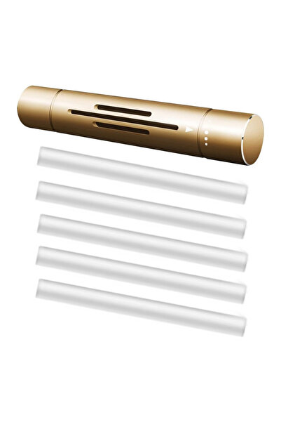 MaffStuff Car Air Freshener Gold Aluminum 8.2×1.4 cm – Set of 5 Refills, Ventilation Clip