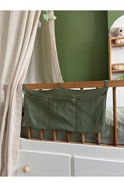 Hubb Crib Organizer Muslin Cotton Fabric Fiber Filled