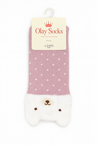 OLAY 11010054 Bebek Peluşlu Kulaklı Kız Havlu Soket Çorap