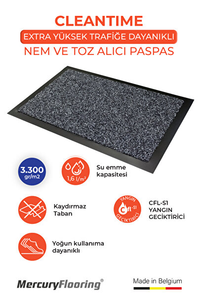 Zemincim Cleantime – Extra Yüksek Trafiğe Dayanıklı Polyamid Kapı Önü Paspası