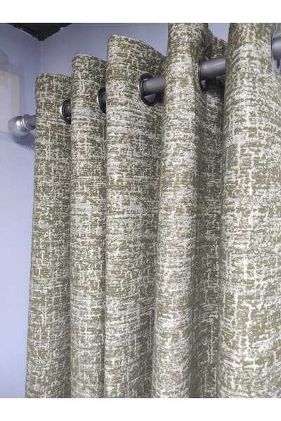 Evcimenhome New Product Lined Rustic Curtain with Eyelets Metal Ring 170Cmx230Cm