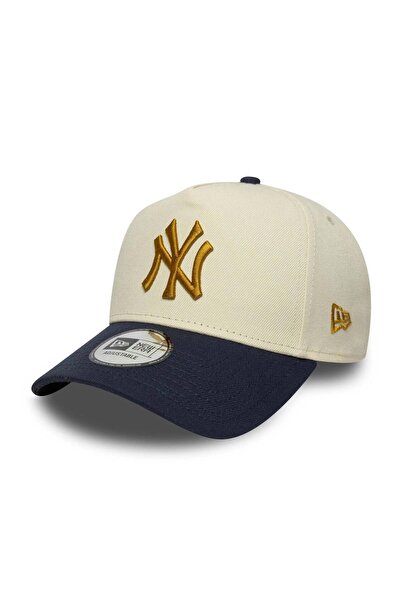 NEW ERA New York Yankees Mlb Dünya Serisi Patch Açık Bej 9Forty Unisex E-Çerç...