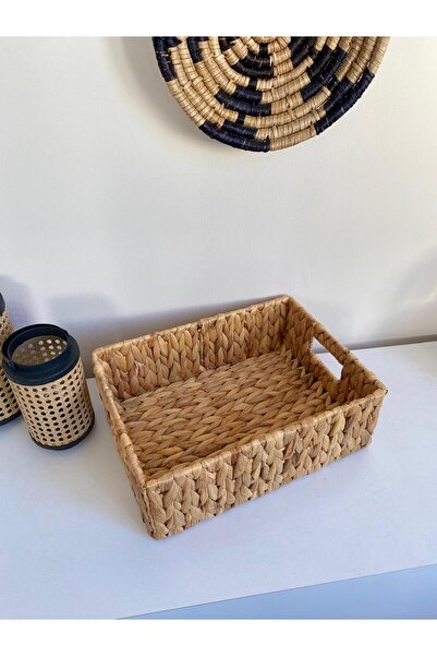 LEONEV Rectangular Wicker Basket Medium Size 36X26X13 cm