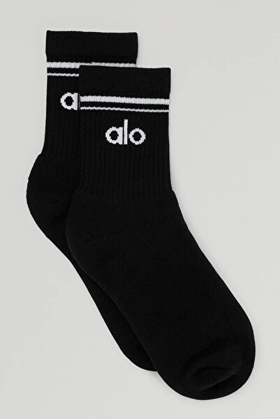 Alo Yoga 3pcs Pure Cotton Socks - Suitable for both men and women. Mid-calf length. Anti-slip