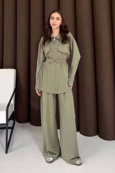 Melike Tatar Belted Modal Suit 3-4006