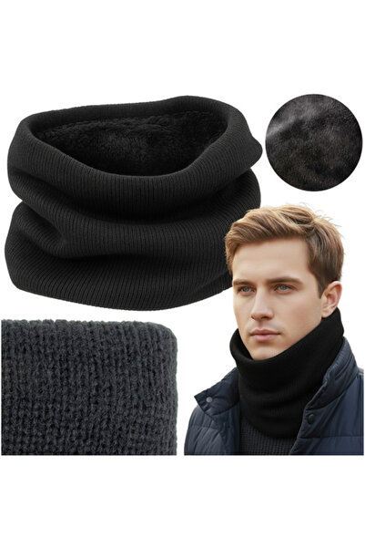 zola Fular tip guler, 30 x 24 cm, υλικό tricotat, εσωτερικό pufos, negru