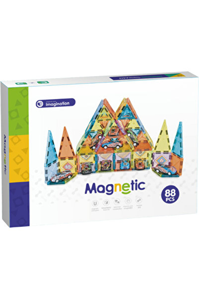 Bufnitel Magnetic game - Car parking 88 pieces (5.5 cm)