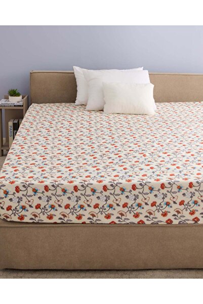 REDTAG Pink Floral Printed Fitted Sheet (Single Size)