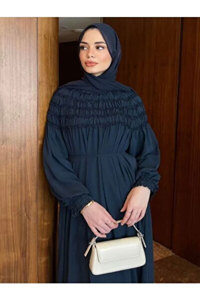 Thebomb Berrak Shirred Chiffon Dress