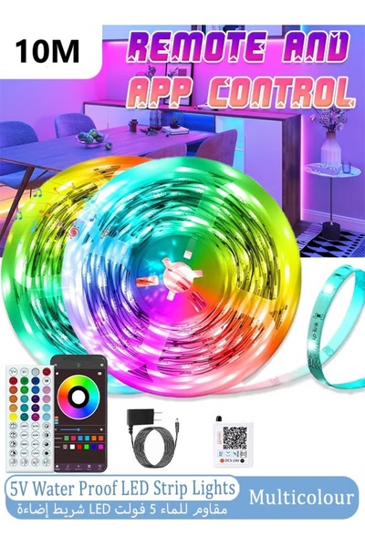 Generic 10M LED Light RGB TV Light Backlight Behind Music Sync Bluetooth APP and Remote Control