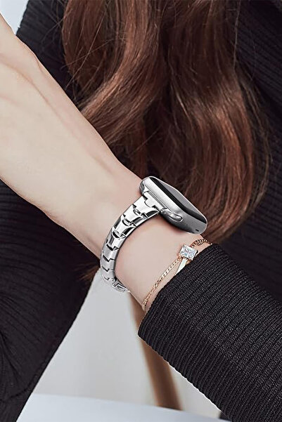 Nezih Case Slim Metal Band Compatible with Apple Watch Series 2/3/4/5/6/7/8/9/Se 38mm 40mm 41mm and Series 10/11 42mm