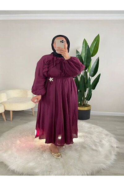 Thebomb CEREN Broş Detaylı Elbise