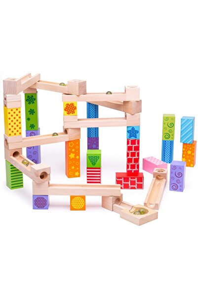 BIGJIGS Toys Marble Run din lemn