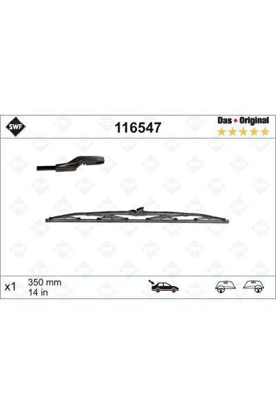 VALEO SWF (X1) (350 MM) ARKA SİLECEK SÜPÜRGESİ EM FORD FOCUS 2, VOLVO V50