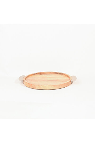 Crafted by Lifestyle Home Carving Wooden Serving Tray with Handles