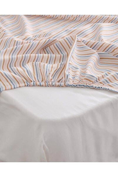 REDTAG Multicolored Striped Fitted Sheet (Single Size)