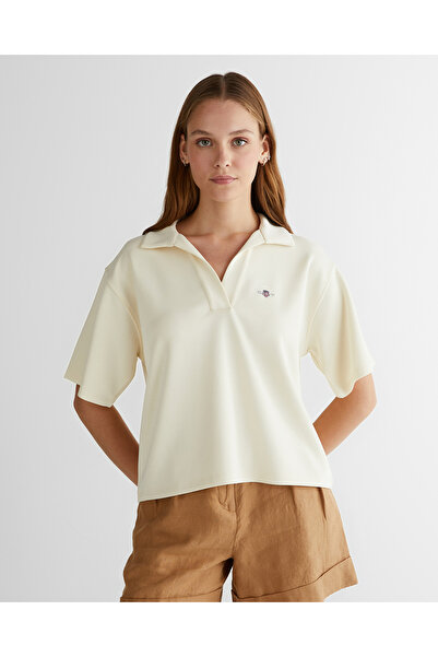 Gant Kadın Krem Logolu Polo