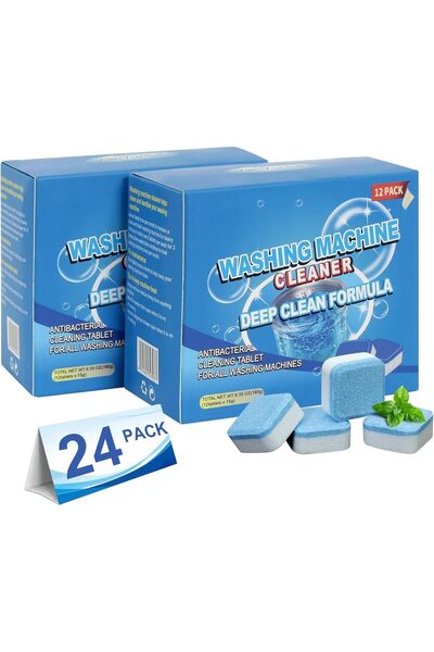 NALACAL 24-Pack Washing Machine Cleaner Tablets - Deodorizer & Descaler for H...