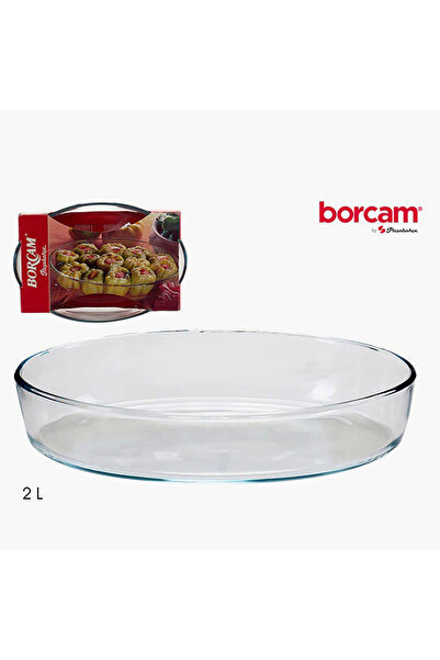 Paşabahçe صينية تقديم زجاجية بيضاوية من Pasabahce Borcam - 21x30 سم