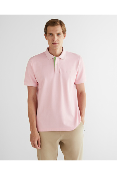 Gant Erkek Pembe Regular Fit Polo