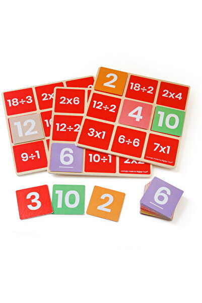 BIGJIGS Toys Bingo matematic - Inmultiri si impartiri