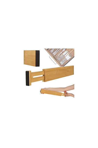 Three top online Drawer organizer adjustable bamboo separator 43x6x1.5cm 1 piece
