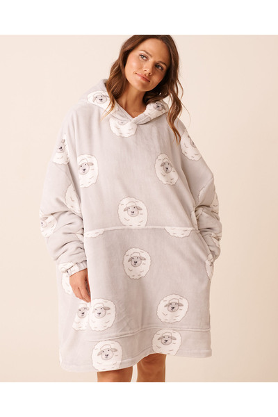 La Vie en Rose Sheep Soft Plush Oversized Hoodie