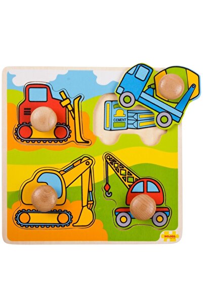 BIGJIGS Toys Primul meu puzzle - Santierul de constructii