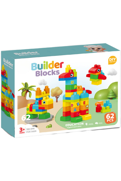 Bufnitel Set de constructie STEAM - Animalute (62 piese)