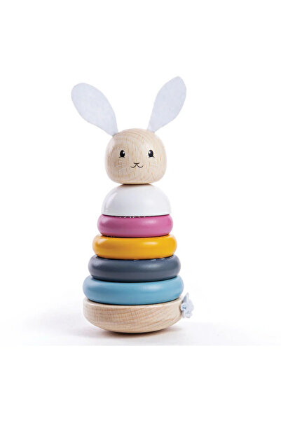 BIGJIGS Toys Wooden pyramid - Bunny (pastel)
