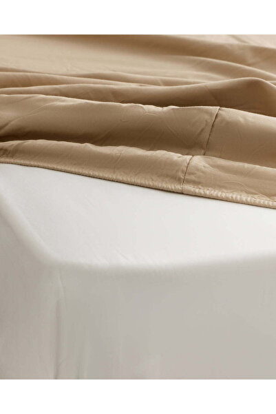 REDTAG Beige Cotton Fitted Sheet (Single Size)