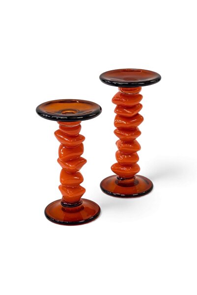 tuan design 2 Lİ TASARIM CAM MUMLUK