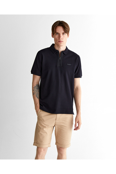 Gant Erkek Siyah Regular Fit Logolu Polo