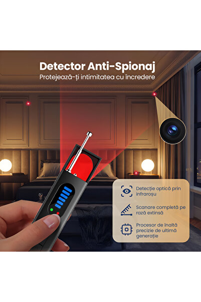 OEM 5in1 Anti-Spy Detector, Cameras/Microphones/GPS, RF Scanner, Infrared, Portable Data Security