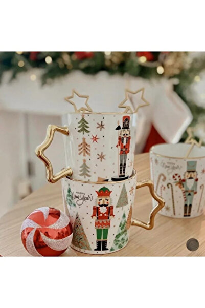 Tohana Lead Soldier Star Porcelain Mug with Spoon Star Solider 350 ml