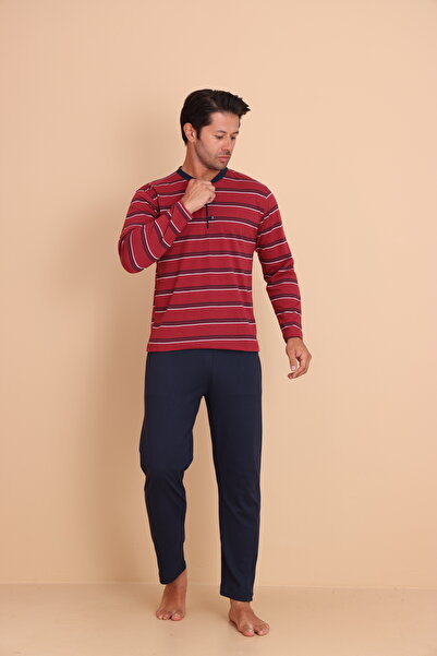 Redline Brink Regular Red Men's Long Sleeve Pajama Set