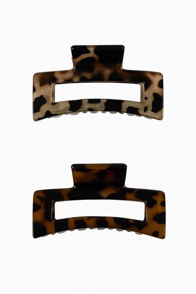 New Obsessions Αγκράφα από ακετάτη με σχέδιο χελώνας 8 εκατοστών - 2 ΤΕΜΑΧΙΑ