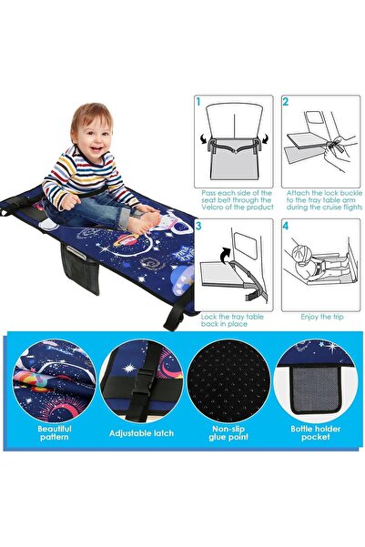 Generic Foldable Airplane Travel Bed for Kids (Ages 1–3) — Adjustable Support