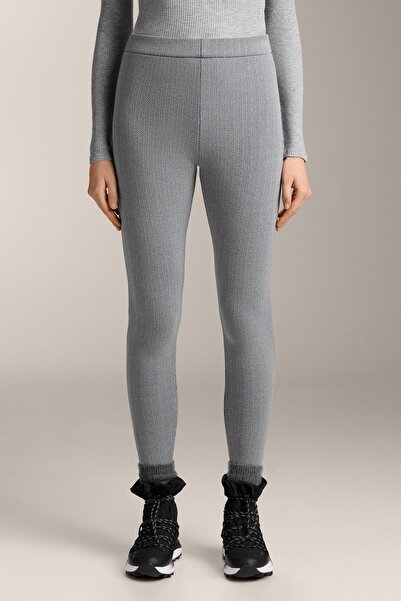 Oysho Bilek hizasında yüksek belli örgülü süper ekstra sıcak 70 cm tayt